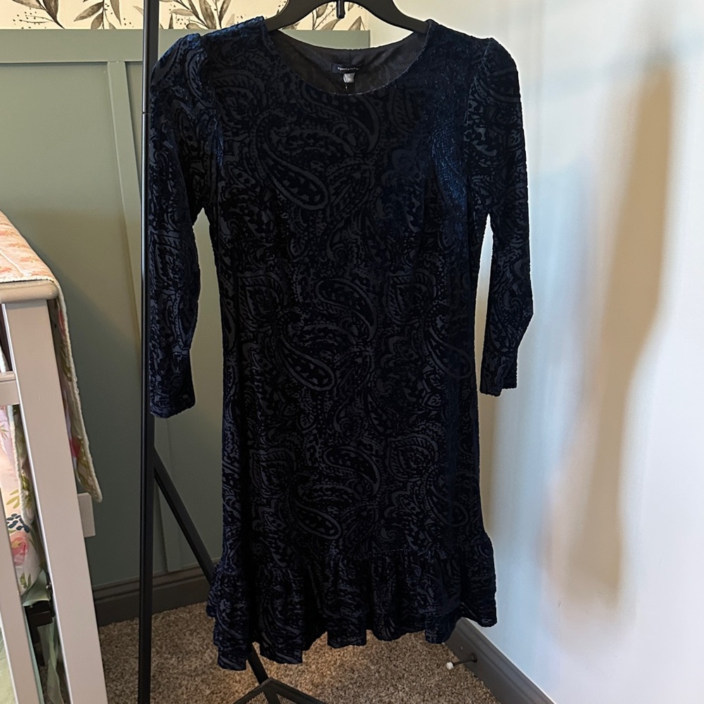 Tommy Hilfiger Navy Velvet Dress